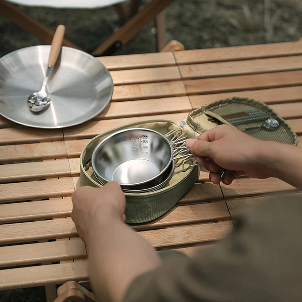 Sierra Bowl Aufbewahrungstasche, Oxford, wasserdicht, für Geschirr, Tassen, Tragetasche, Organizer, Outdoor, Camping, Reisen, Grill, Picknick – Detail 15