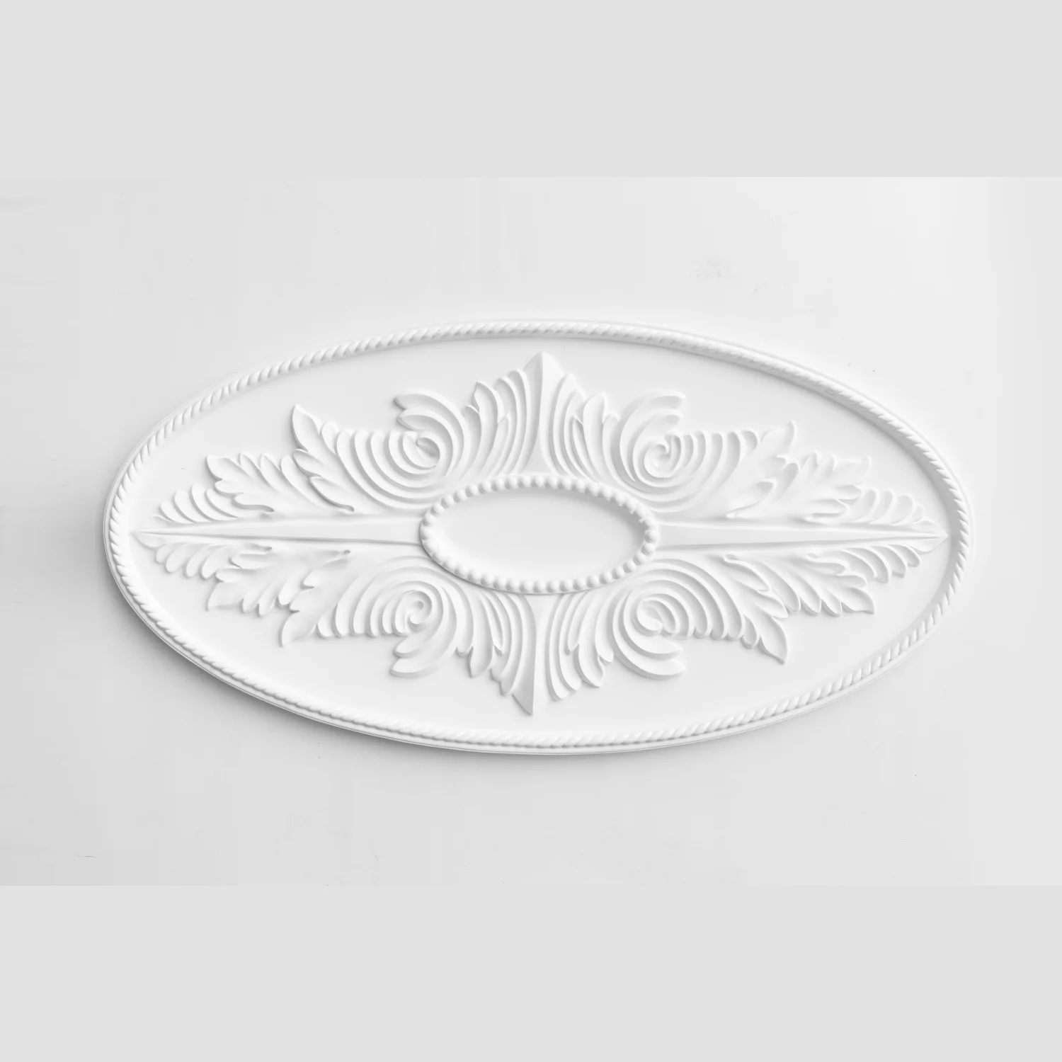 JM7019 Ceiling High Density PU Polyurethane Ceiling Decoration Carved Lamp Tray