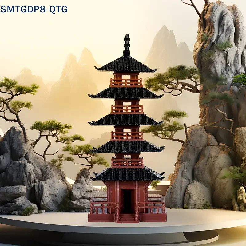 Mini Bonsai Zen Garden - ¡Caliente! Mini Estatua de Pagoda, Modelo