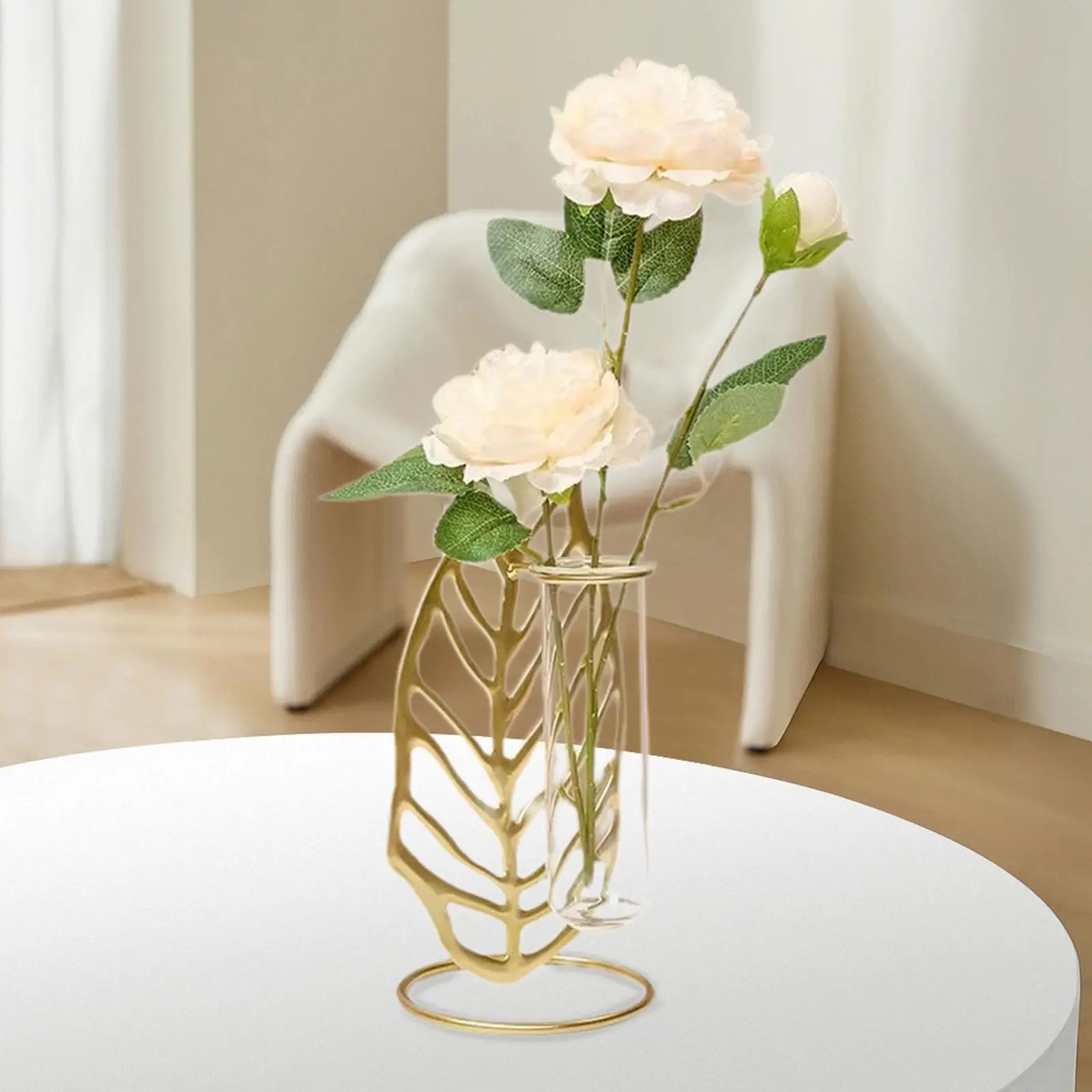 Test Tube Vase for Floral Display, Clear Glass Container for Tabletop
