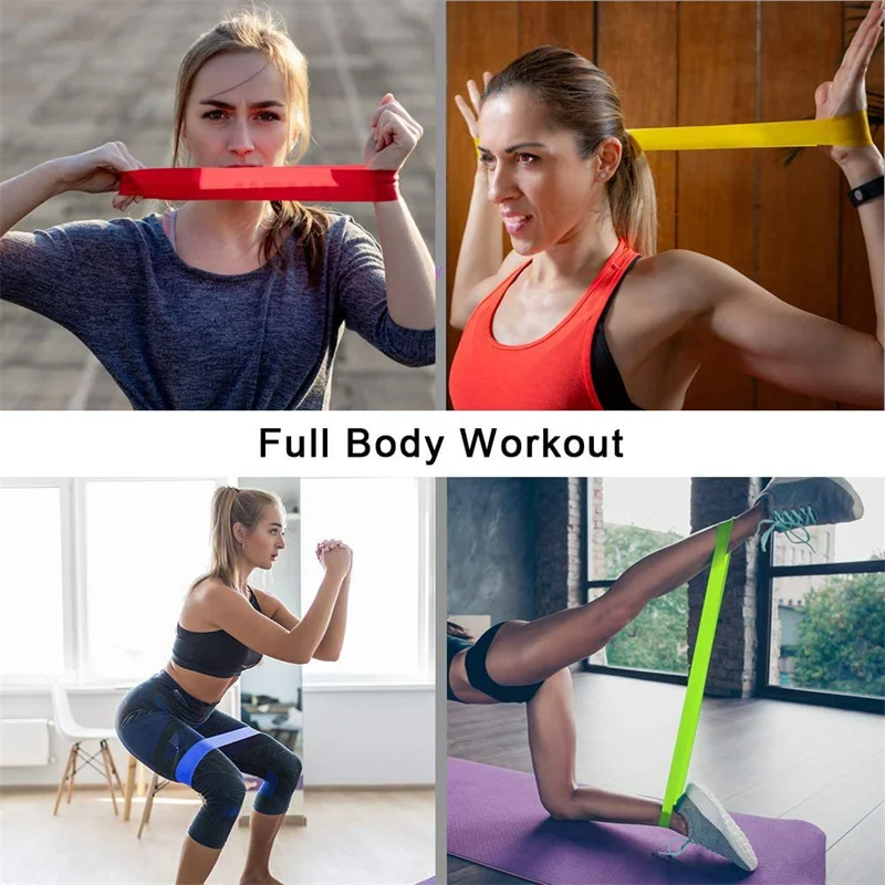 Resistance Band Exercise Workout Bands For Women And Men Stretch Bands For Booty Legs Pilates Flexbands