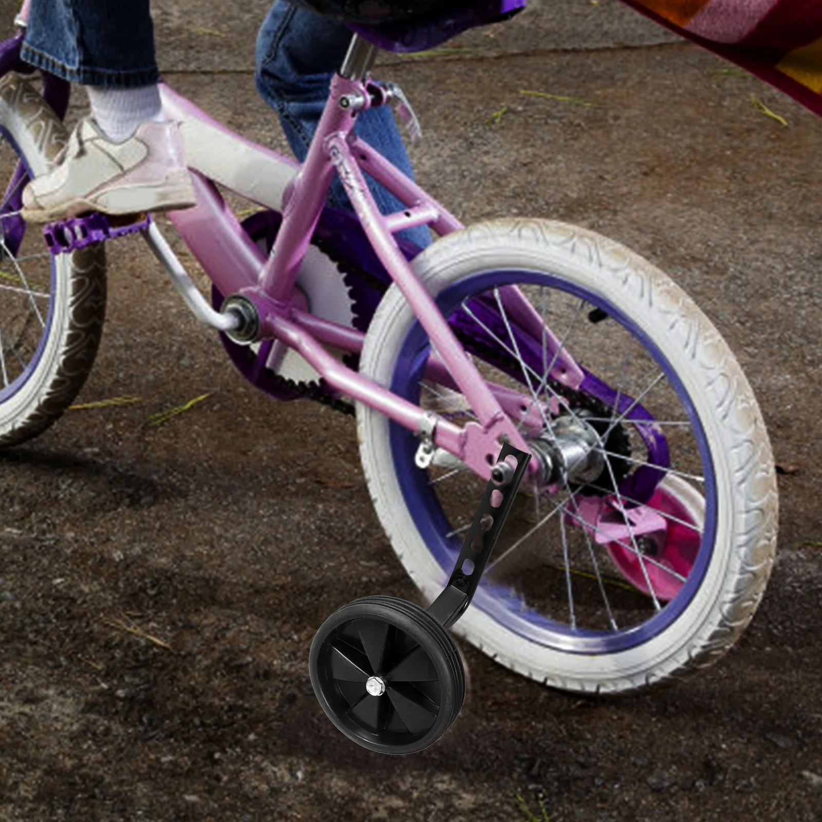 

1 Set Bike Stabilisers 12-20 Children Bike Stabiliser Inch Training Wheels Bicycle Auxiliary Wheel Cycling Accessories Black