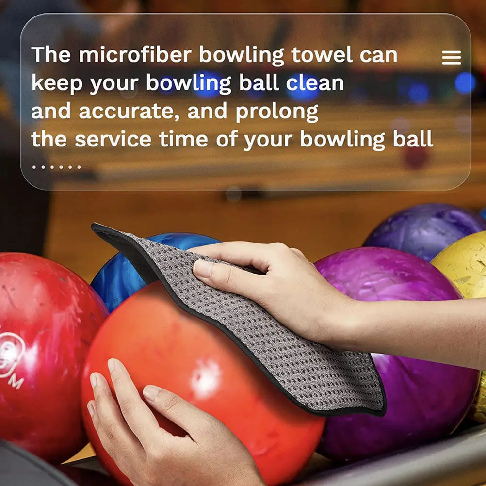 

Premium Microfiber Bowling Ball Towel Easy to Clean Air-Dry Reusable Professional Bowling Cleaning Polishing Pad Supplies