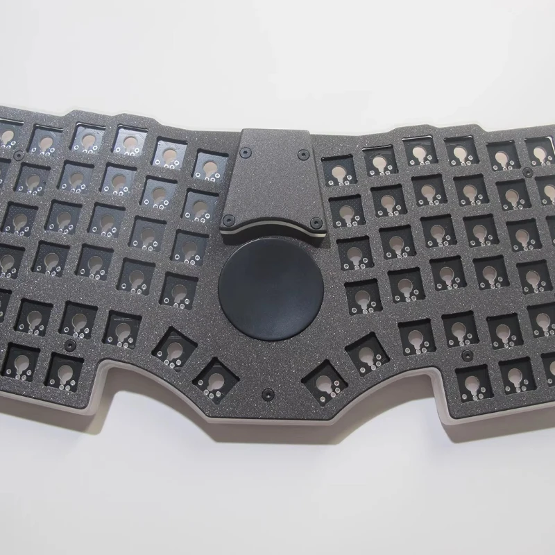 ERGO68 Low Profile Mechanical Keyboard Kit Wired Solder Customized RGB CNC Aluminum With Touchpad Ergonomic Gaming Keyboard Kit
