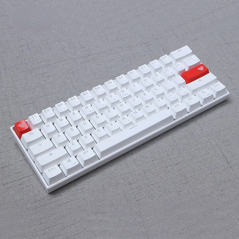 ESC Keycap Enter Key Red Pixel Heart R1 R2 R3 R4 ABS OEM Height Backlight Through Mechanical Keyboard Custom GK61 Anne Pro 2