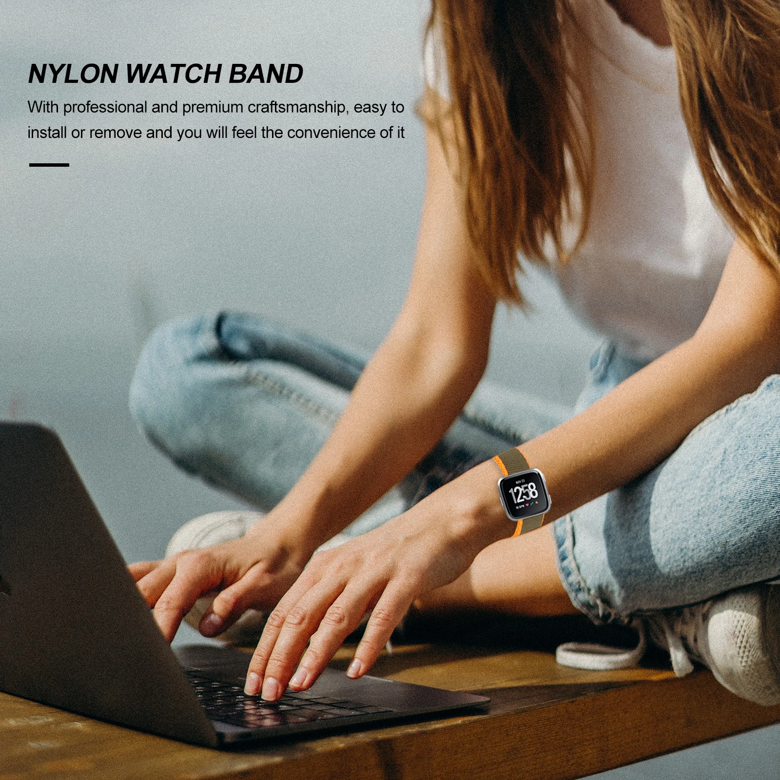 

Nylon Watch B Classic Universal Watchb Green Replaceable for Men Women Durable Sweat Resistant Comfortable Wear Exercise Travel