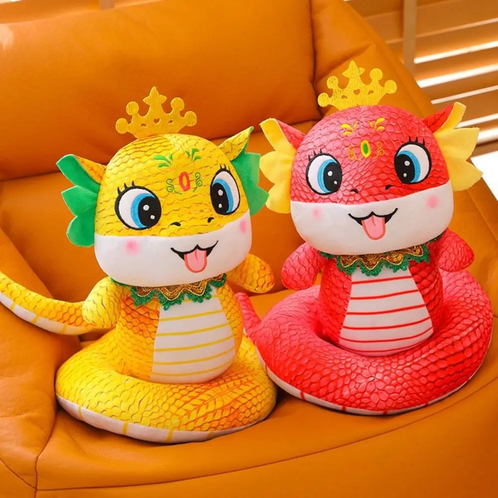 

Big Eyes Snake Year Plush Toy The God of Wealth Good Luck Wealth Snake Year Mascot Toy Chinese Style Soft