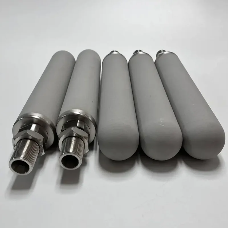 Stainless Steel Sintered Filter Cartridge for Filtration, Diameter 60mm Length 280mm Thickness, 2mm, Precision Optional 5-80um