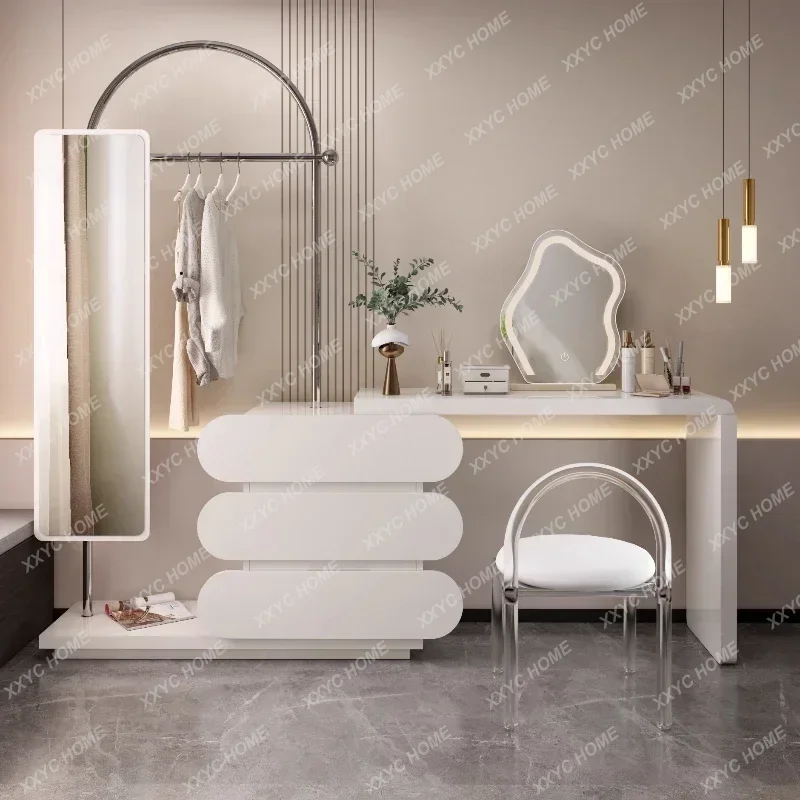

New light luxury book dresser chest cabinet full-length mirror integrated high-end multi-cabinet