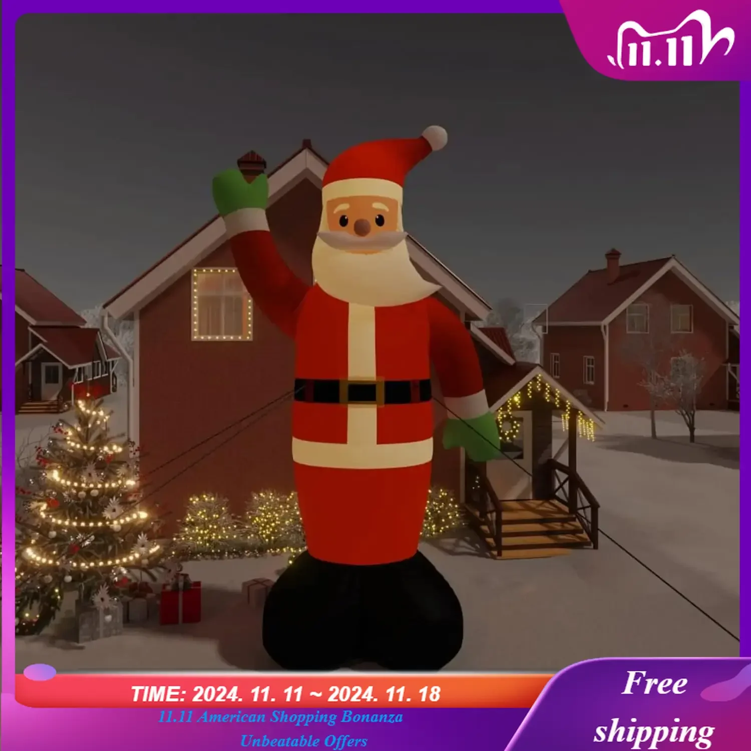 Inflatable Santa Claus with LEDs 322.8