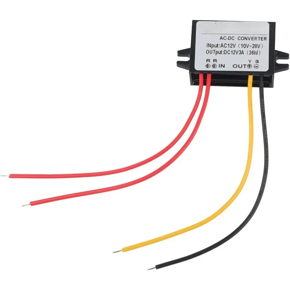 Step Down Voltage Convertor AC 10-28V To DC 12V 3A Converter AC DC Buck Power Supply Module For Car Screen Monitor Camera Motor