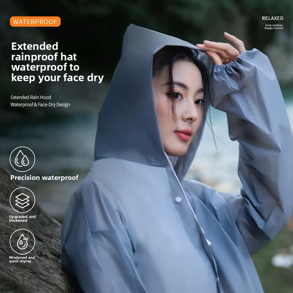 

Adult Lengthened Non Disposable Conjoined EVA Anti Rainstorm Anti Pollution Dustproof and Portable