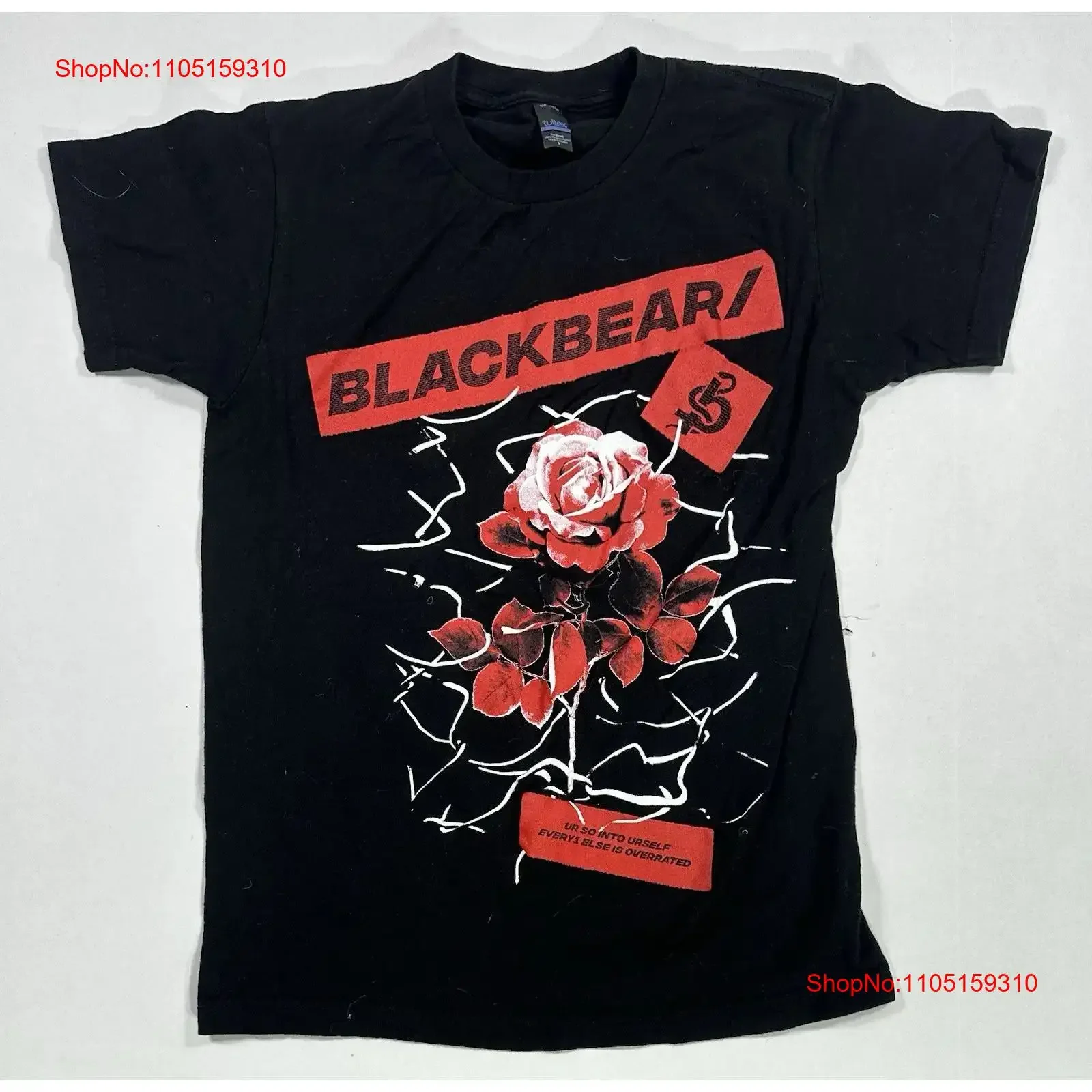 

Blackbear Band T Shirt Rose Black Size S Tultex vintage Washed designer clothes Casual Comfortable Stretched Stylish graphic