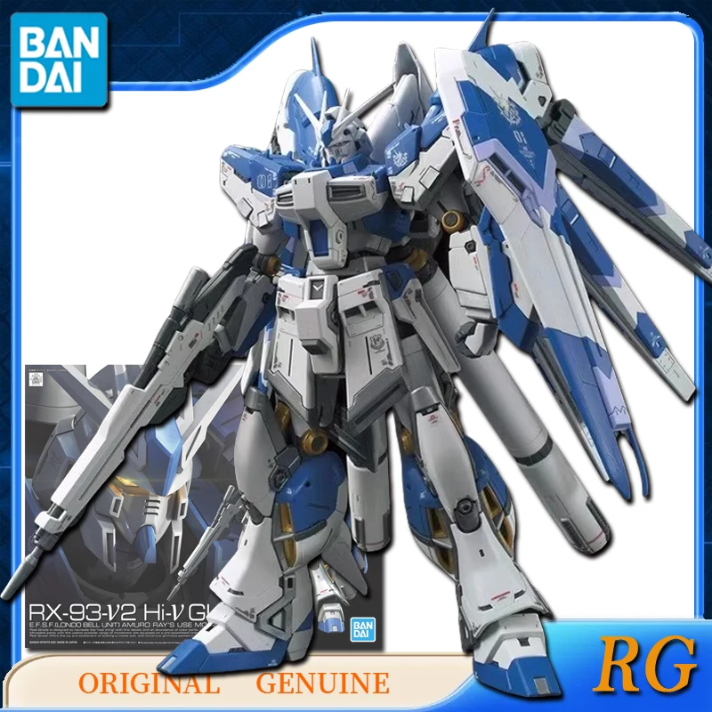 

Bandai Original Genuine RG RX-93-V2 Hi-v GUNDAM Anime Action Figures Toys for Boys Girls Kids Gift Collectible Model Ornaments