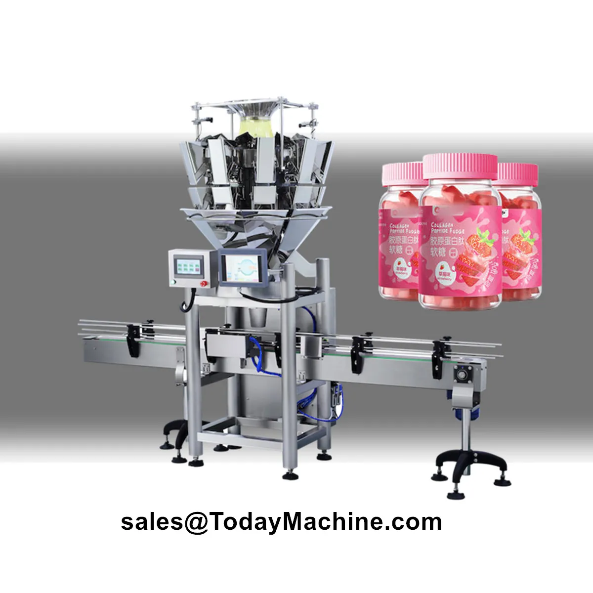 Automatic Plastic Mixed Chocolate Bottle Granule Chocolate Ball Hard Candy Filling Machine