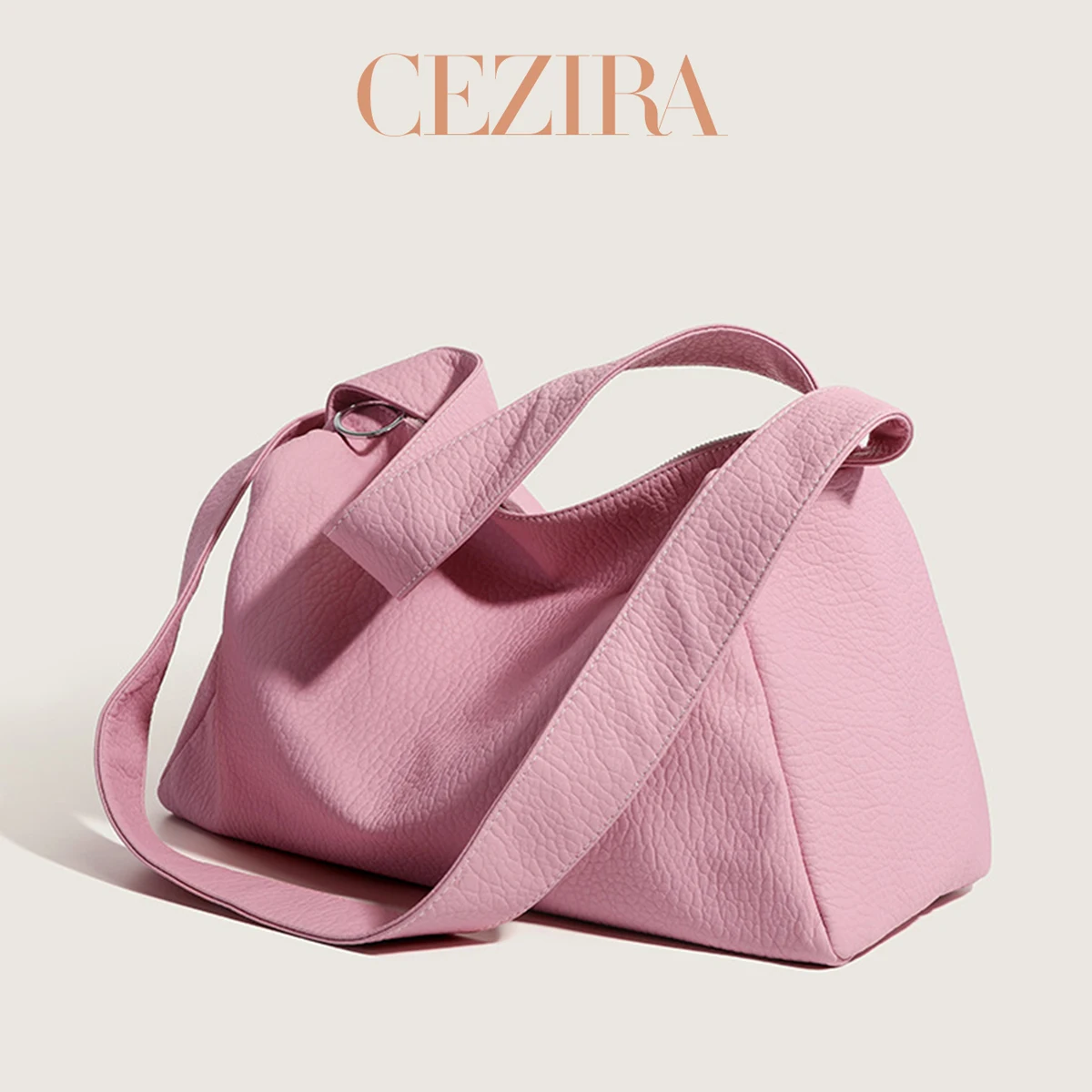 CR Women PU Vegan Leather Large Capacity Handbag Daily Casual Style Versatile Tote Crossbody Hobo Shoulder Purse Suitable Daily