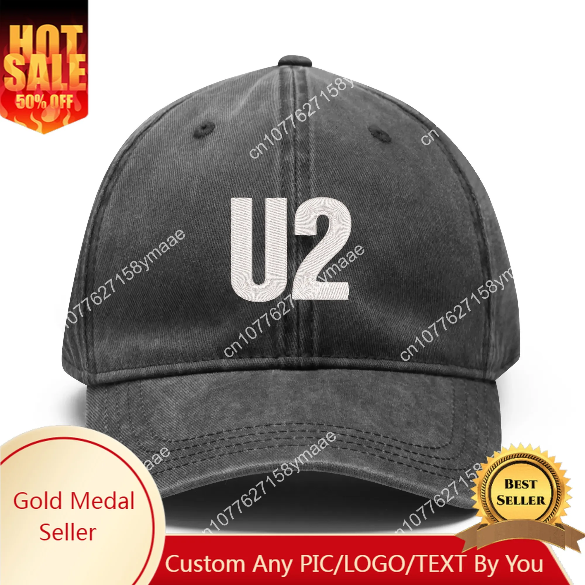 

U2 Band Embroidery Hats Mens Womens Sports Baseball Hat Hip Hop Customized Made DIY Caps Personalized Text Cowboy Trucker Cap