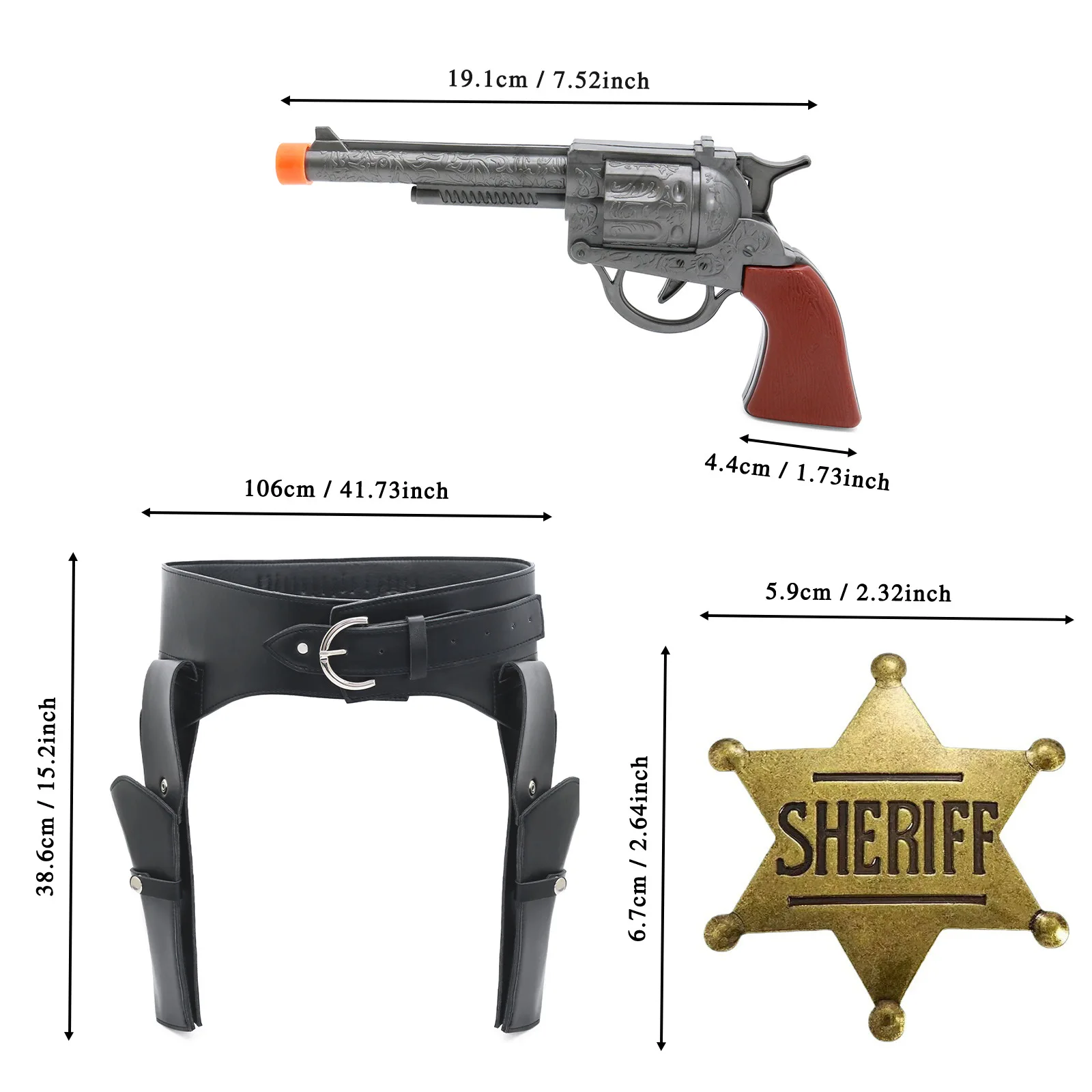 Halloween essentieel! Leren tailleband in Vikingstijl, cosplay prop gecombineerd met dubbele pistoolholsters