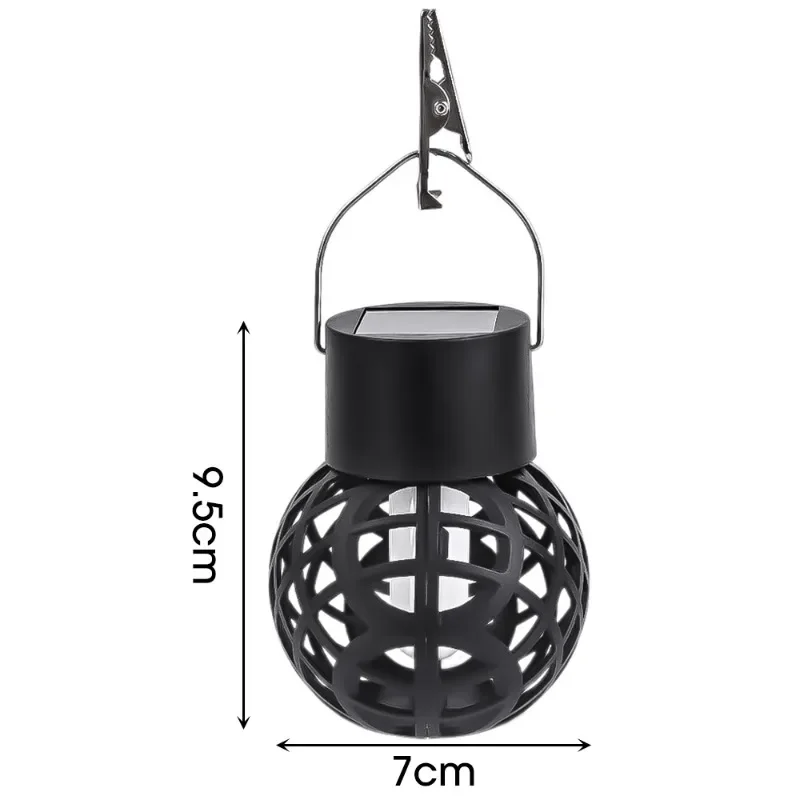 Imagem -06 - Lanterna Pendurada Impermeável Led ao ar Livre Iluminação Solar Luz das Fadas para o Pátio Jardim Quintal Decoração Lâmpadas Efeito de Chama