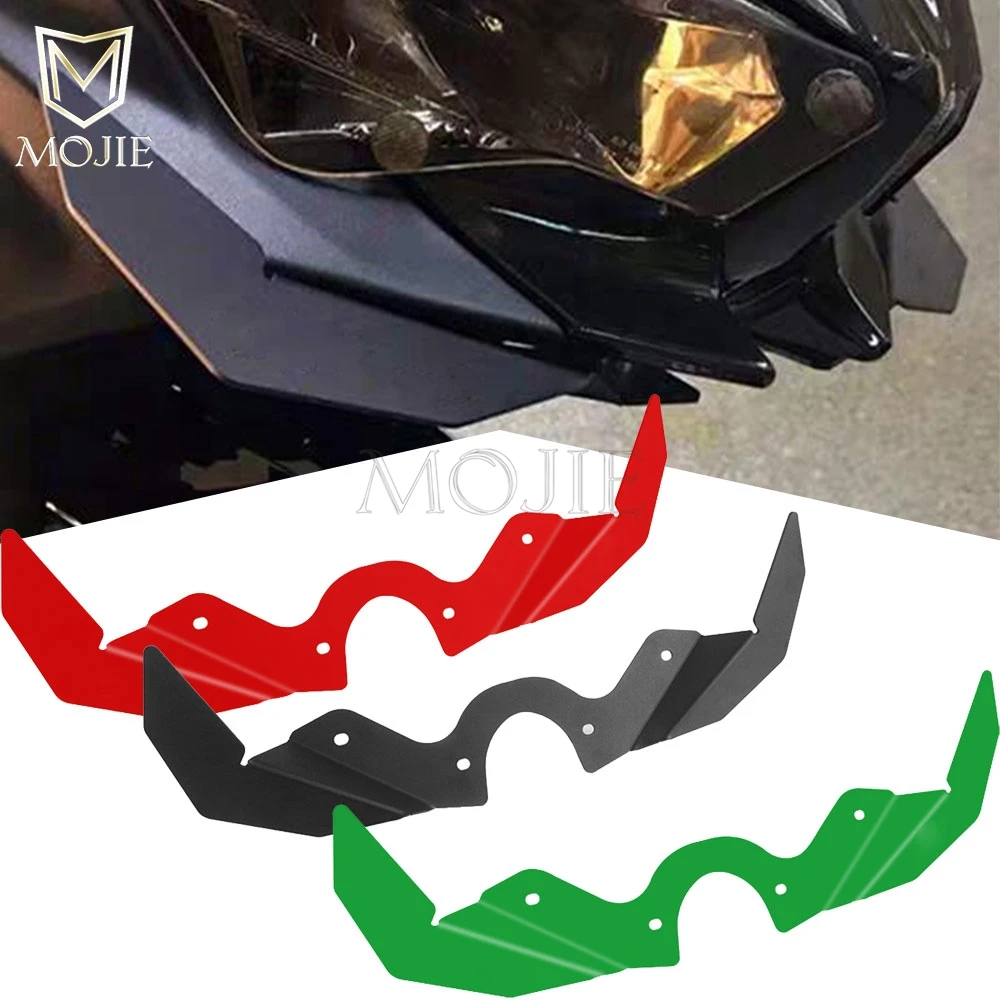 

Motorcycle Naked Front Spoiler Winglet Aerodynamic Wing Kit FOR KAWASAKI Ninja 400 NINJA400 2018 2019 2020 2021 2022 2023 2024