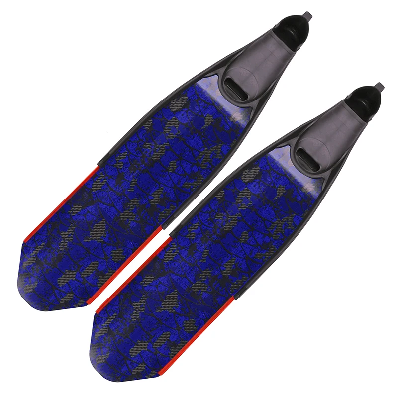 Fast delivery sample carbon fiber material high quality swim equipment snorkel fins adult size long blade full pocket flipper