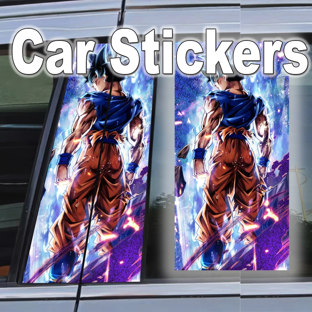 

Dragon Ball Car Door Sticker B Pillar Decal Waterproof Super Saiyan Anime Self-adhesive Decor Gift Car Exterior Accessories