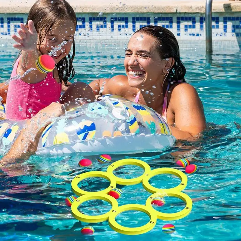 Bola de lanzamiento de piscina, flotadores de juguete, piscina de juguete, deportes acuáticos, accesorios de juego de natación ligeros para niños de Acción de Gracias