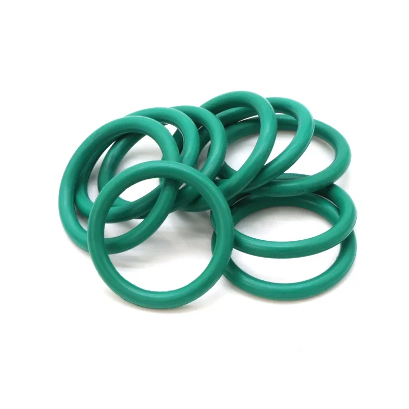 10/50 Uds FKM junta tórica verde CS3.5mm OD 10mm ~ 155mm arandela de sellado de caucho de flúor resistente al calor resistente al aceite ácido alcaloide