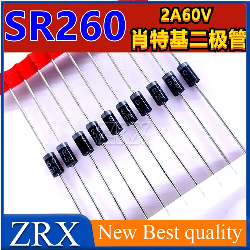 

5Pcs/Lot New Original SB260 = SR260 Schottky Diode 60 V 2 A Integrated circuit Triode In Stock