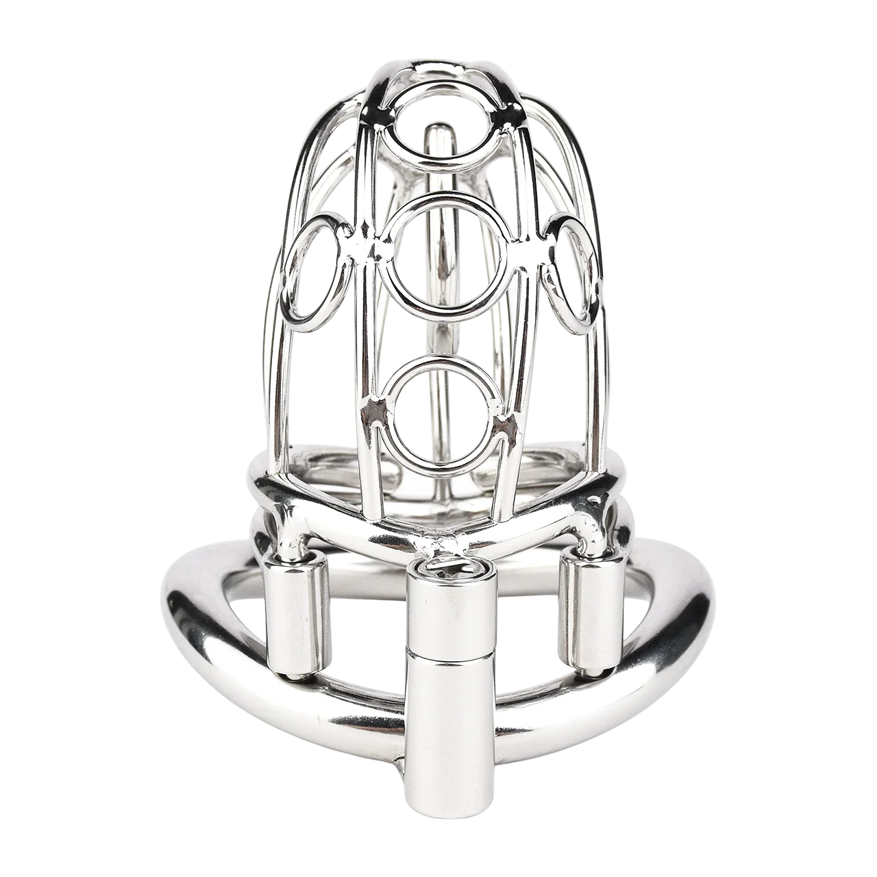 FRRK الفولاذ المقاوم للصدأ العفة قفص انفصال PA قفل القضيب ثقب جهاز BDSM بديل الكبار المثيرة لعب للرجال