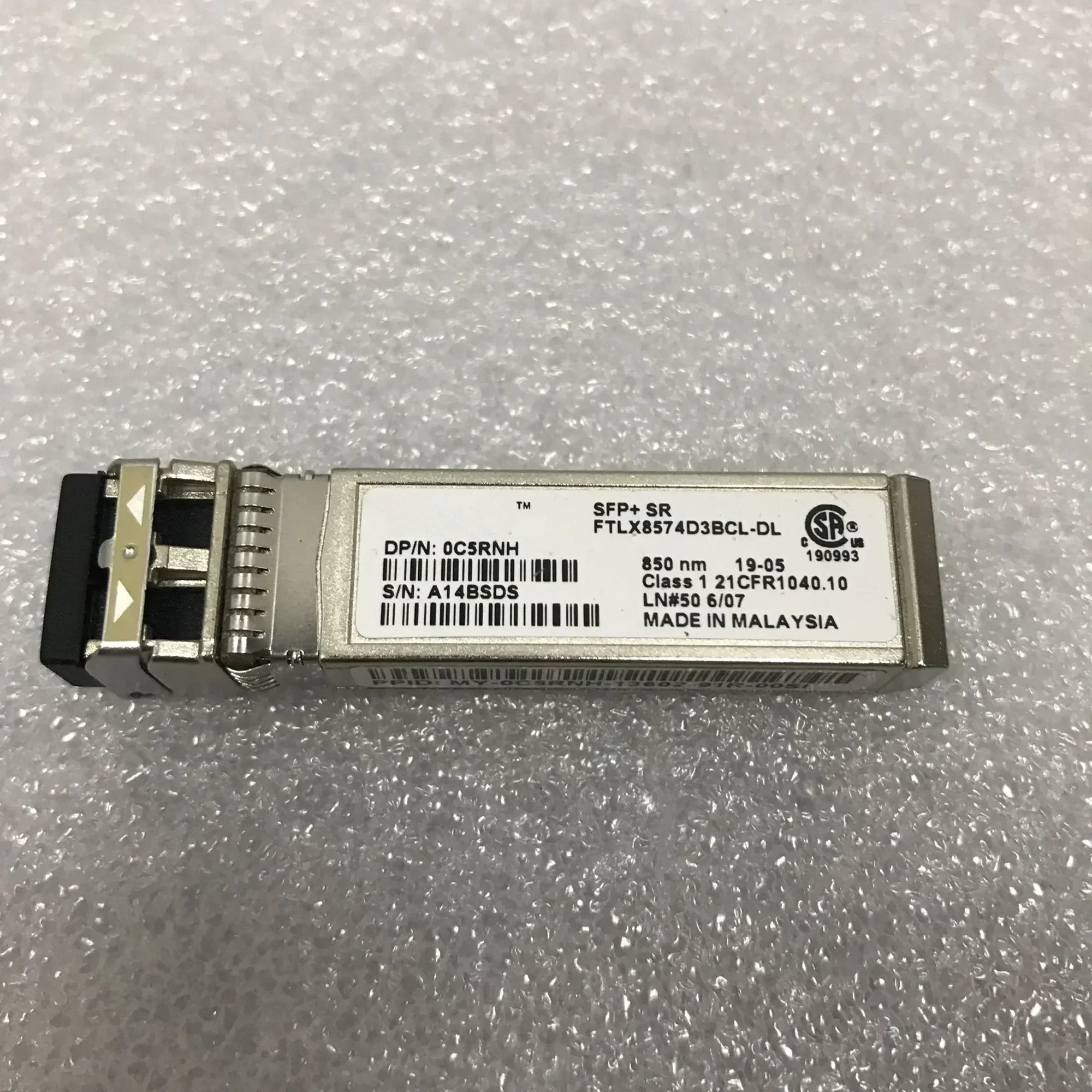 Original New Sfp 10GB Transceiver FTLX8574D3BCL-DL 10G SFP+ SR 0C5RNH  850NM Switch 10g Sfp/fiber Module Sfp 10g Sr Fiber
