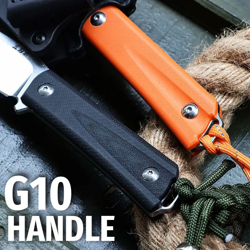 SANRENMU S611 Coltello dritto da esterno Wilderness Survival Rescue Attrezzatura da campeggio Caccia Pesca Coltello multiuso EDC portatile