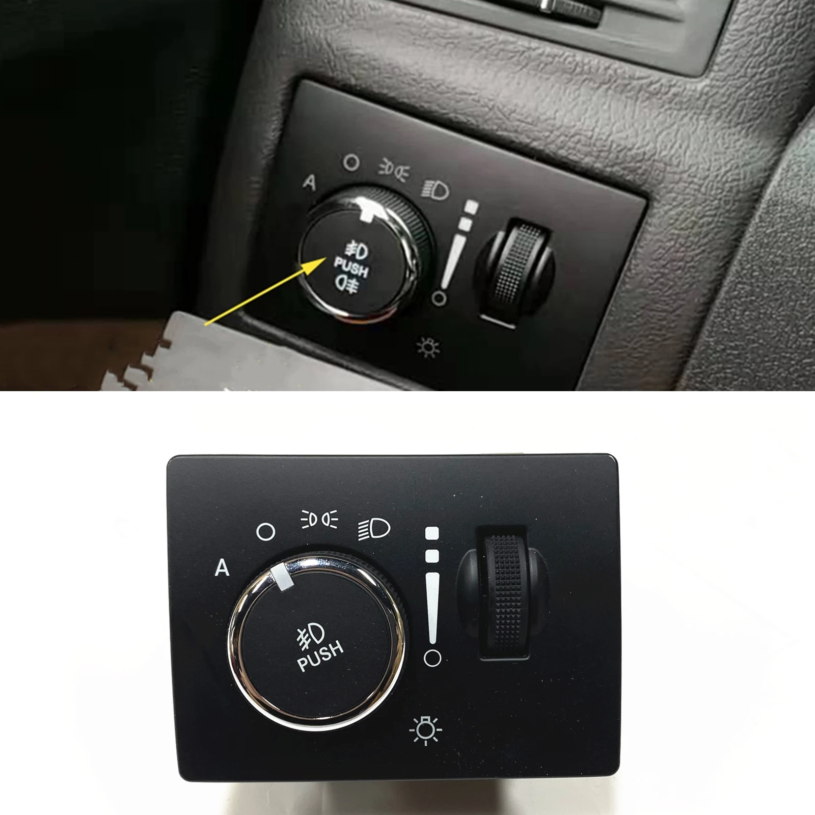 

For Chrysler 300C Dodge Challenger Charger Magnum 2005-11 Front Head Light Headlight Headlamp Fog Lamp Switch Controller Button