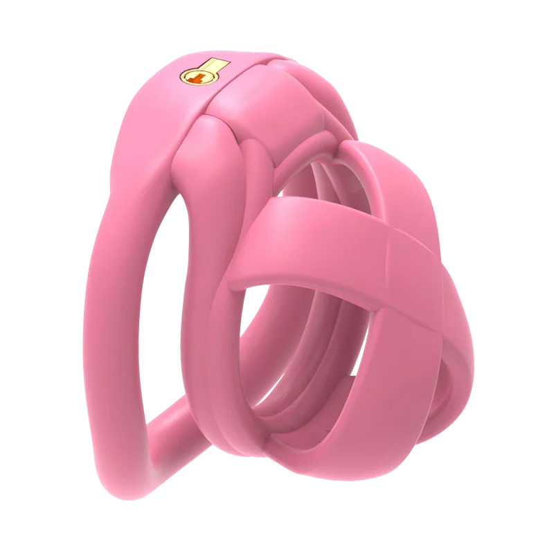 Pink Chastity Cage Sex Toys for Sissy Beginner Cobra Chastity Device Belt Cock Cage with 4 Size Penis Lock Rings Adult Goods 18+