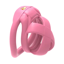 Pink Chastity Cage Sex Toys for Sissy Beginner Cobra Chastity Device Belt Cock Cage with 4 Size Penis Lock Rings Adult Goods 18+