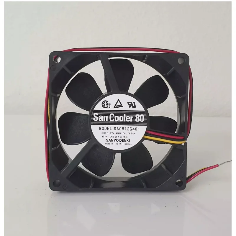 3pcs Sanyo 9A0812G401 12V 0.38A 8025 8CM 3-Wire San Cooler 80 Cooling Fan amk