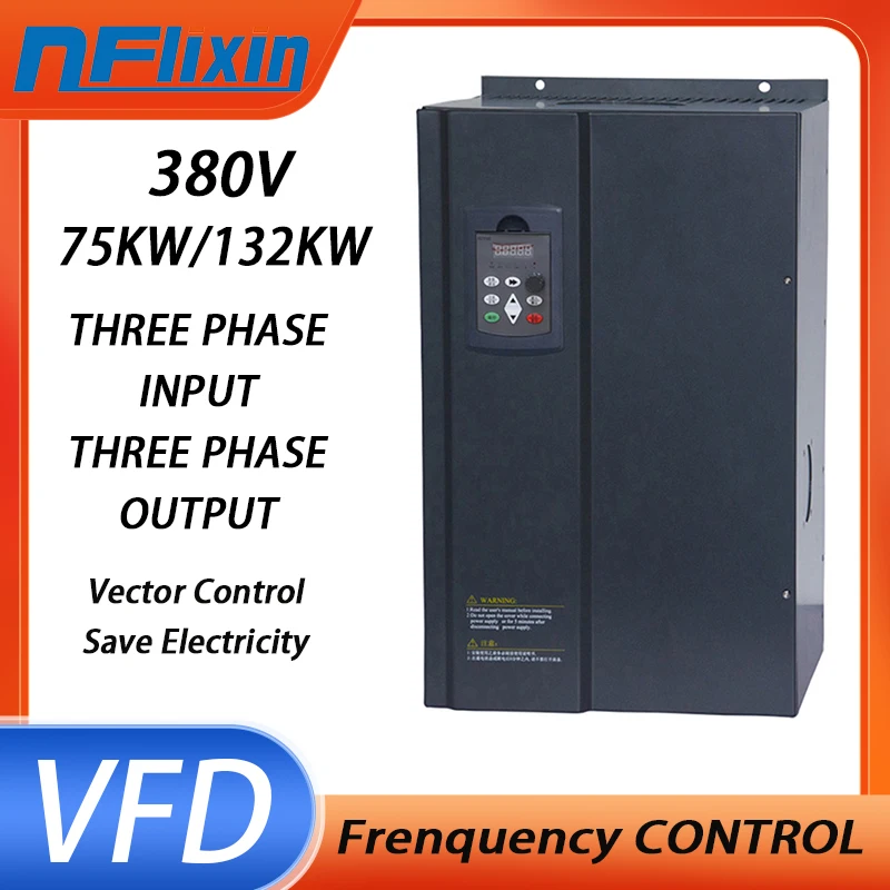 VFD 75KW-132KW 380V Frequency Converter  Inverter 3 phase INPUT output Speed Controller