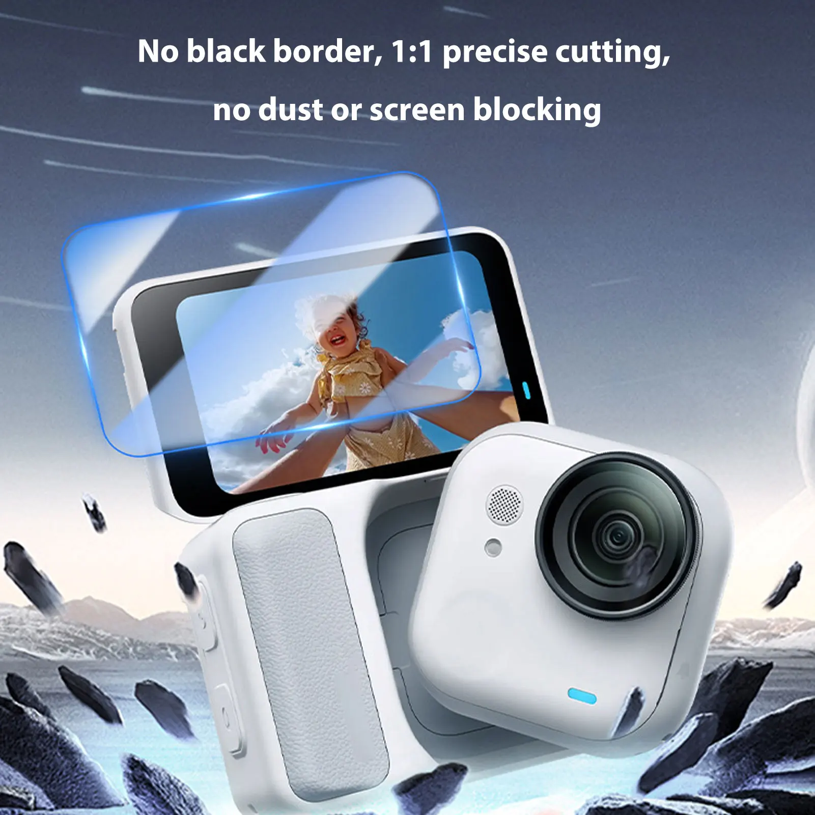 2 قطعة 9H المضادة للخدش طبقة رقيقة واقية كاميرا المضادة للبصمة حامي الشاشة ل Insta 360 الذهاب الترا الزجاج المقسى فيلم