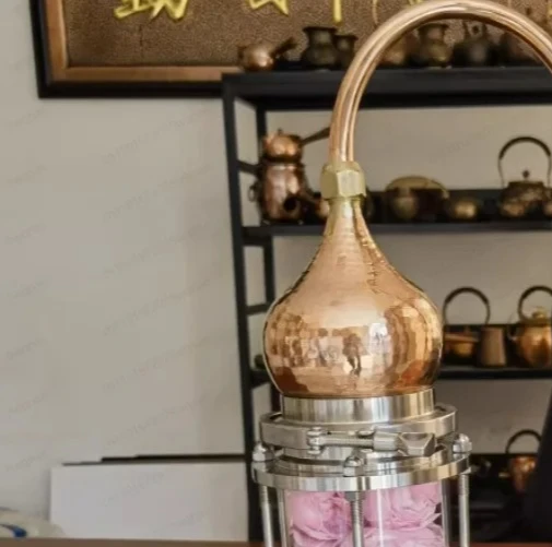 Ancient Method Distillation Equipment | Small Pure Copper Still for Homemade Liquor & Hydrosol