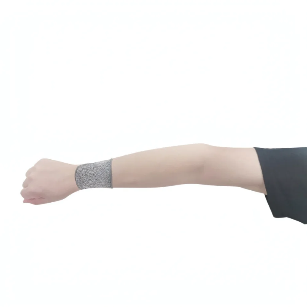 Ergonomic Cut Resistant Sleeves HPPE Fiber Protective Arm Guard For Heavy Duty Construction Metal Fabrication