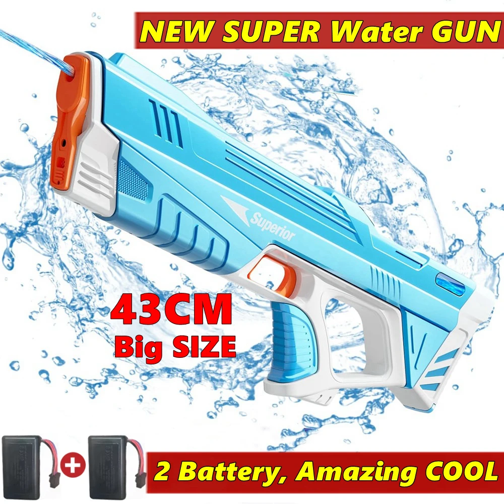Elektrische Wasserpistole – Automatisch, Wiederaufladbar, Große Reichweite – Für Kinder & Erwachsene 375 Ml Kapazität