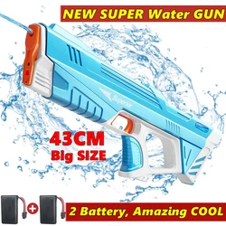 Full  Automatic Electric Water Gun Toys 43cm Portable Children Adult Summer Beach Outdoor Fight Fantasy Toys for Boys Kids Game
