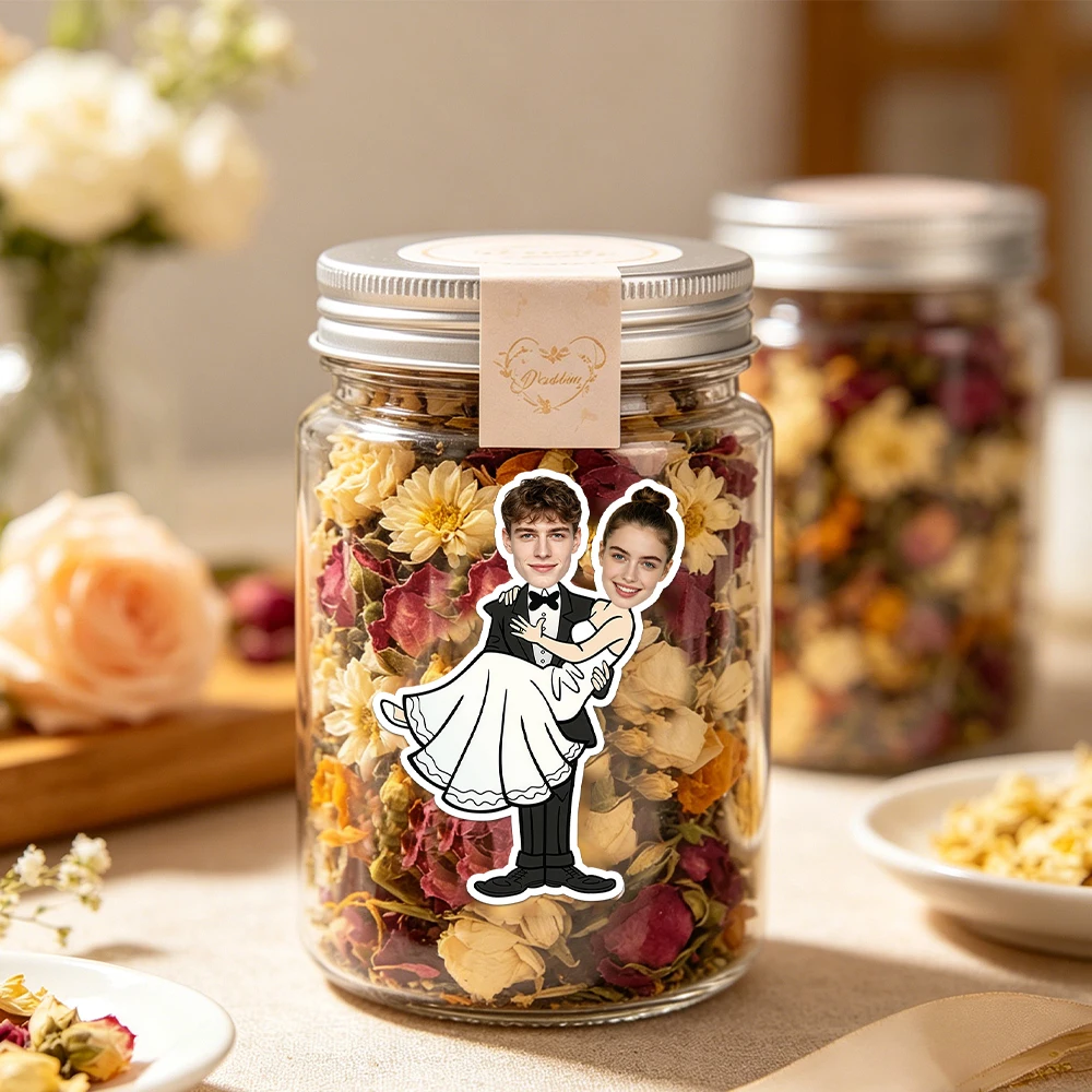 Personalisierte Hochzeitsthemen-Gesichtsaufkleber für Bräutigam/Braut, geeignet für Hochzeiten, Verlobungen, Junggesellenabschiede. – Detail 3