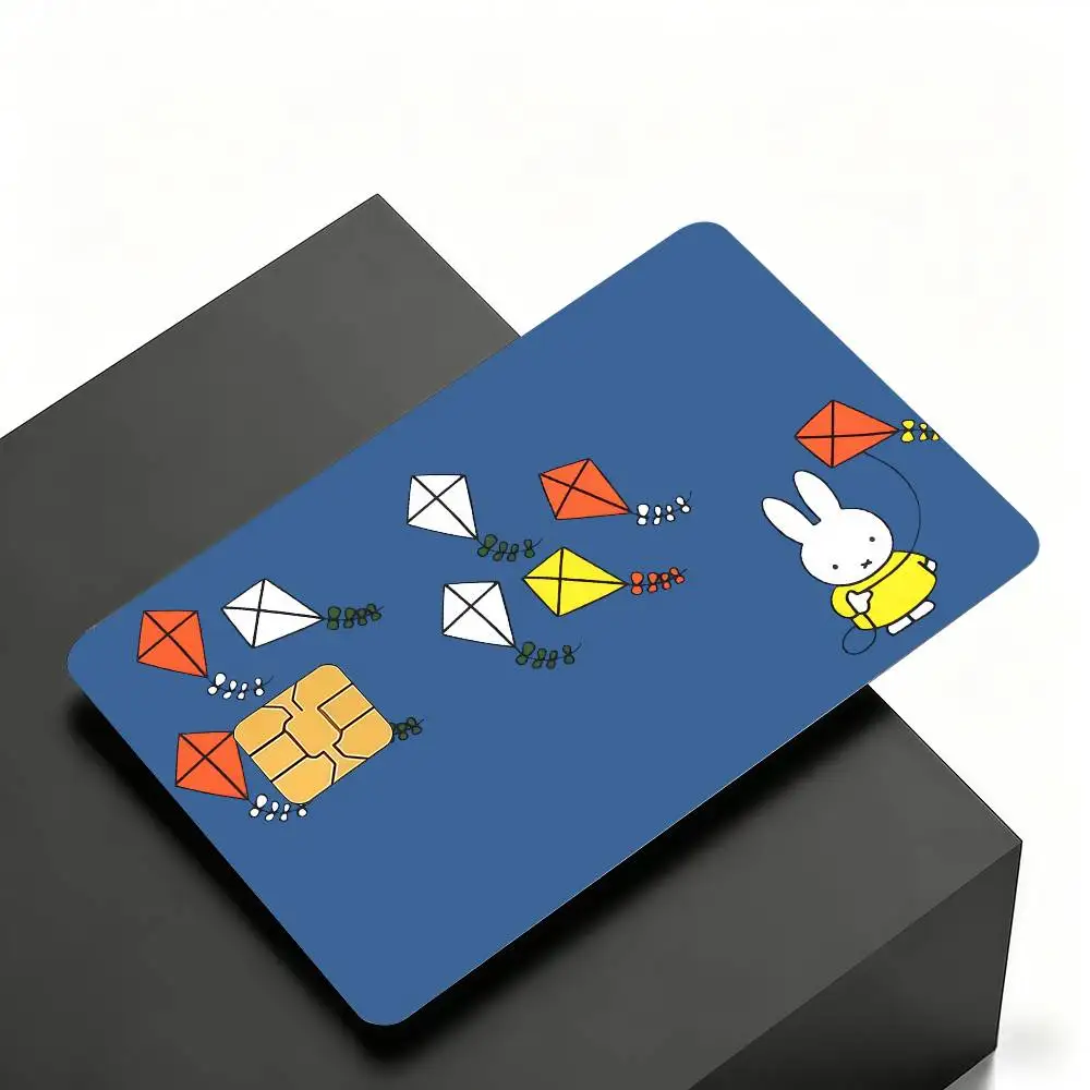 Niedliche M-Miffy Kreditkarten-Skin-Cover-Aufkleber 4 Stück Folien Bus-Pass Vorderseiten-Dekoration Bank-Debit-Karten Wasserdicht – Detail 5