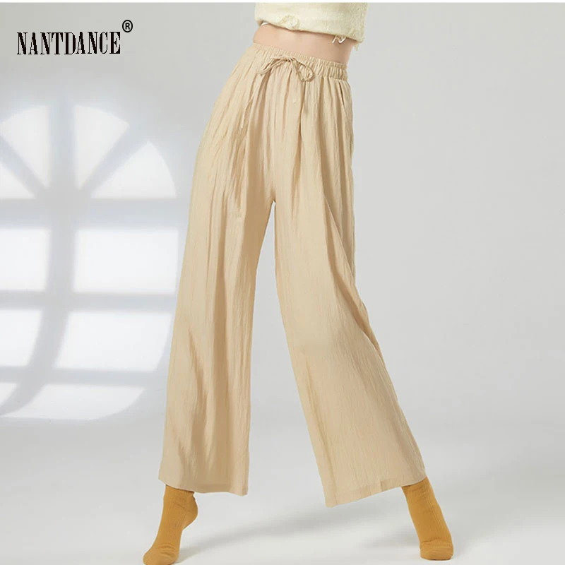 Elegant Classic Dance Pants Women Modern Dance Wide Leg Pants Belly Dance Costume Yoga Rhyme Trainning Practice Trousers