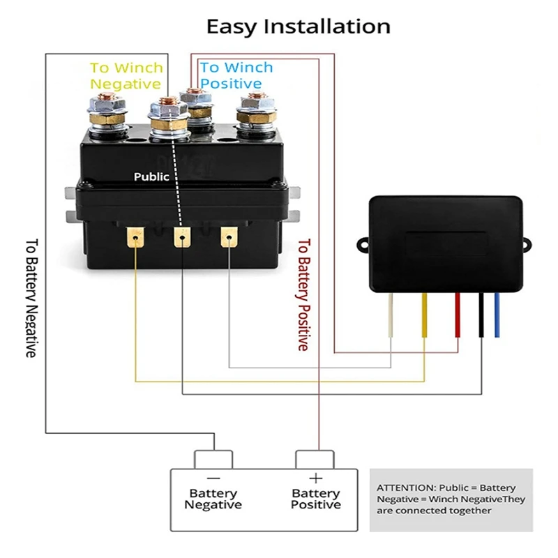 A05I-12V 500A Winch Relay 4450 Set With 2 Remote Controls + Controller + Relay Set