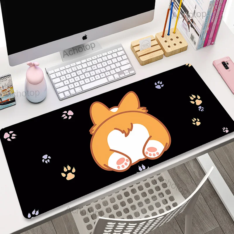 Mouse Pad Cute Dog Table Mats Computer Mousepad Keyboard Mat XXL Big Desk Pad 100x50cm Large Gamer Mousemats Mausepads Mouse Mat