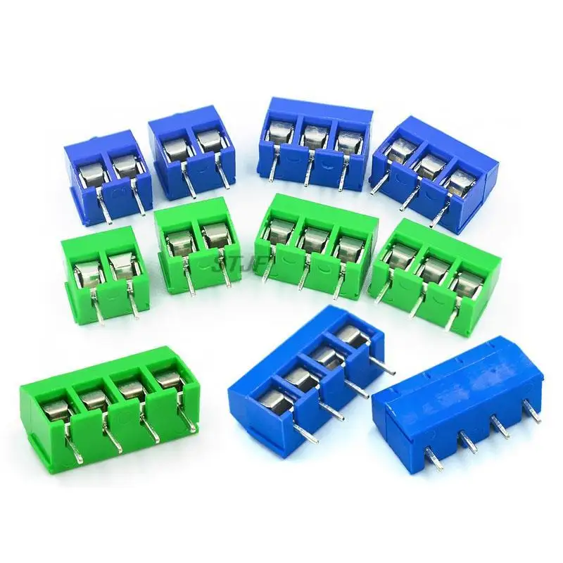 5pcs/lot  5.08 Blue/Green KF301 Terminal [2/3/4 Position] Terminal 2P/3P/4P Optional