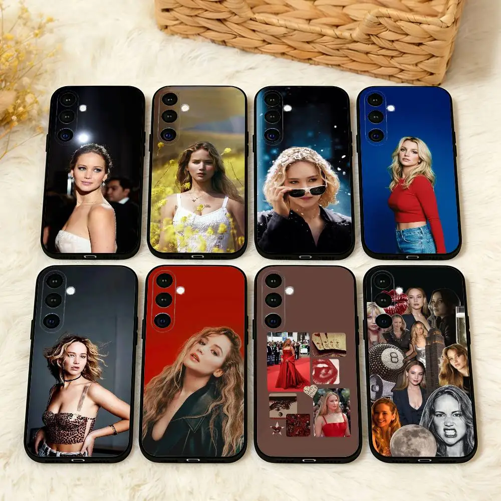 

Actor J-Jennifer L-Lawrence Phone Case For Samsung A73,72,71,A52,51,40,41,A22,A32,31,A13, Soft Black Shell