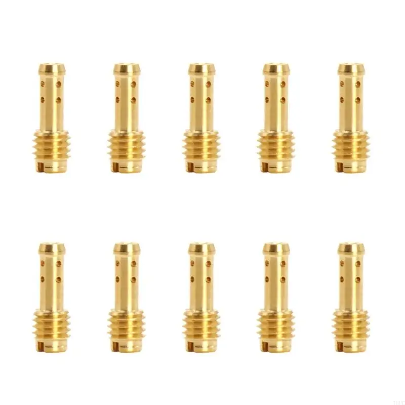 

T8UC Motorcycle Carburetter Brass Type Main Jet 8 Bleed Holes Jet Compatible for VM/TM-TMX Carburetor 15-37.5 10pcs